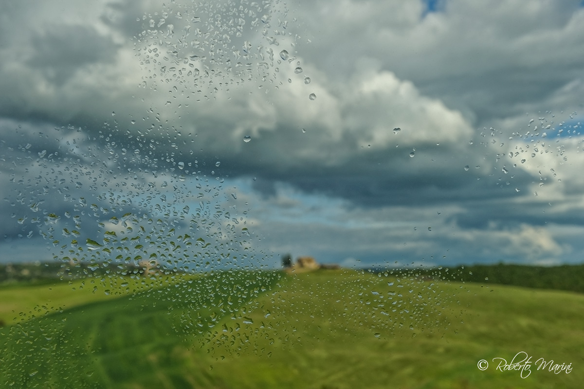 Tuscan landscape from the window