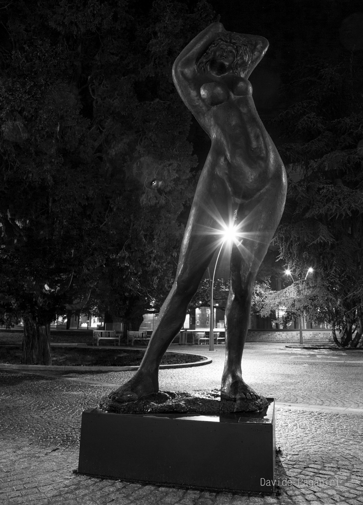 Statue at night