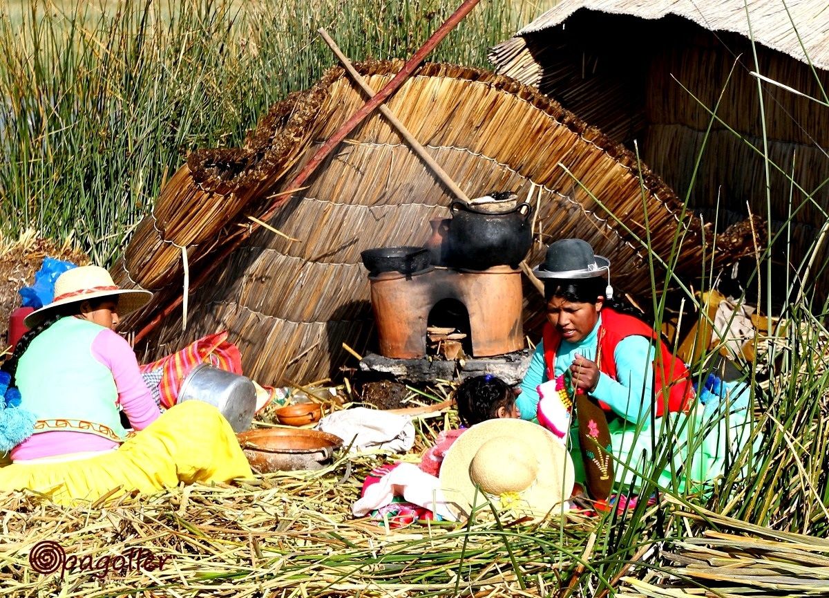 Cooking on the floating islands