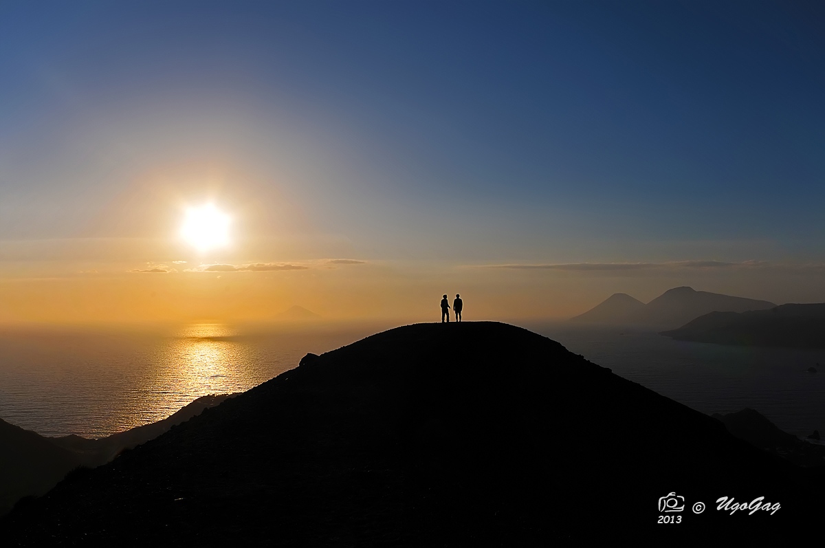 Tramonto da cima di Vulcano