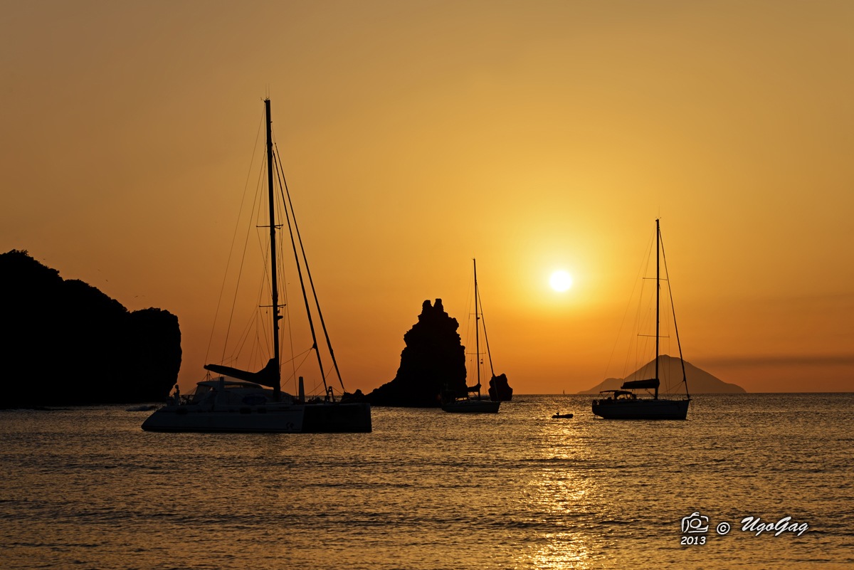 Tramonto spiaggia Vulcano