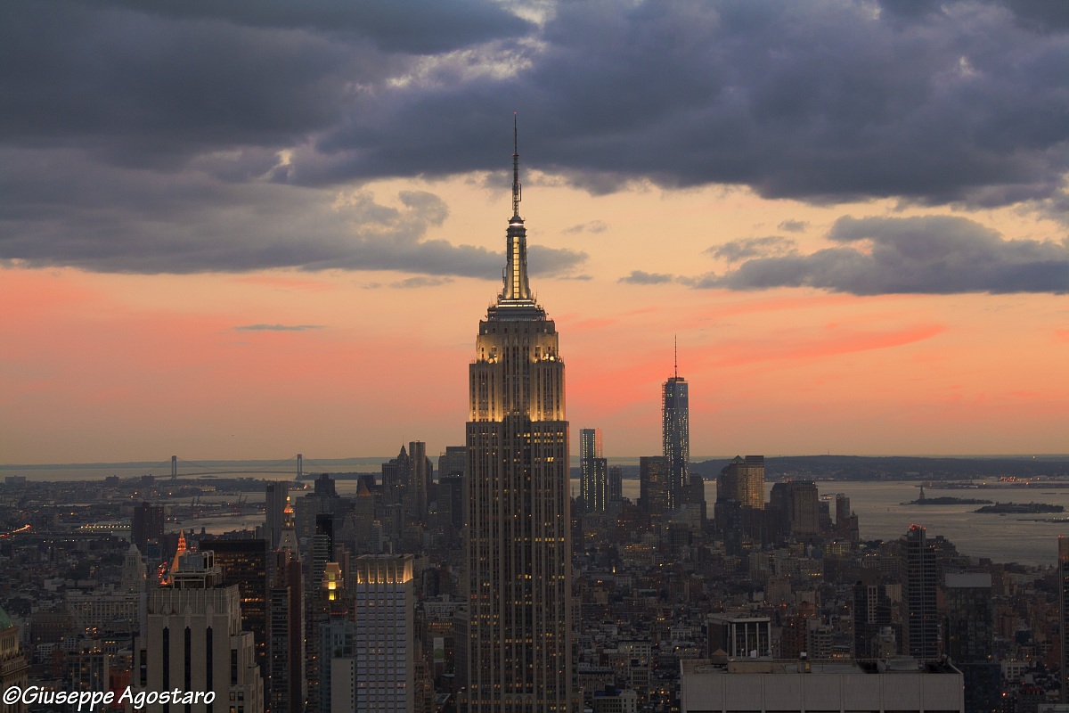 Empire State Building at sunset