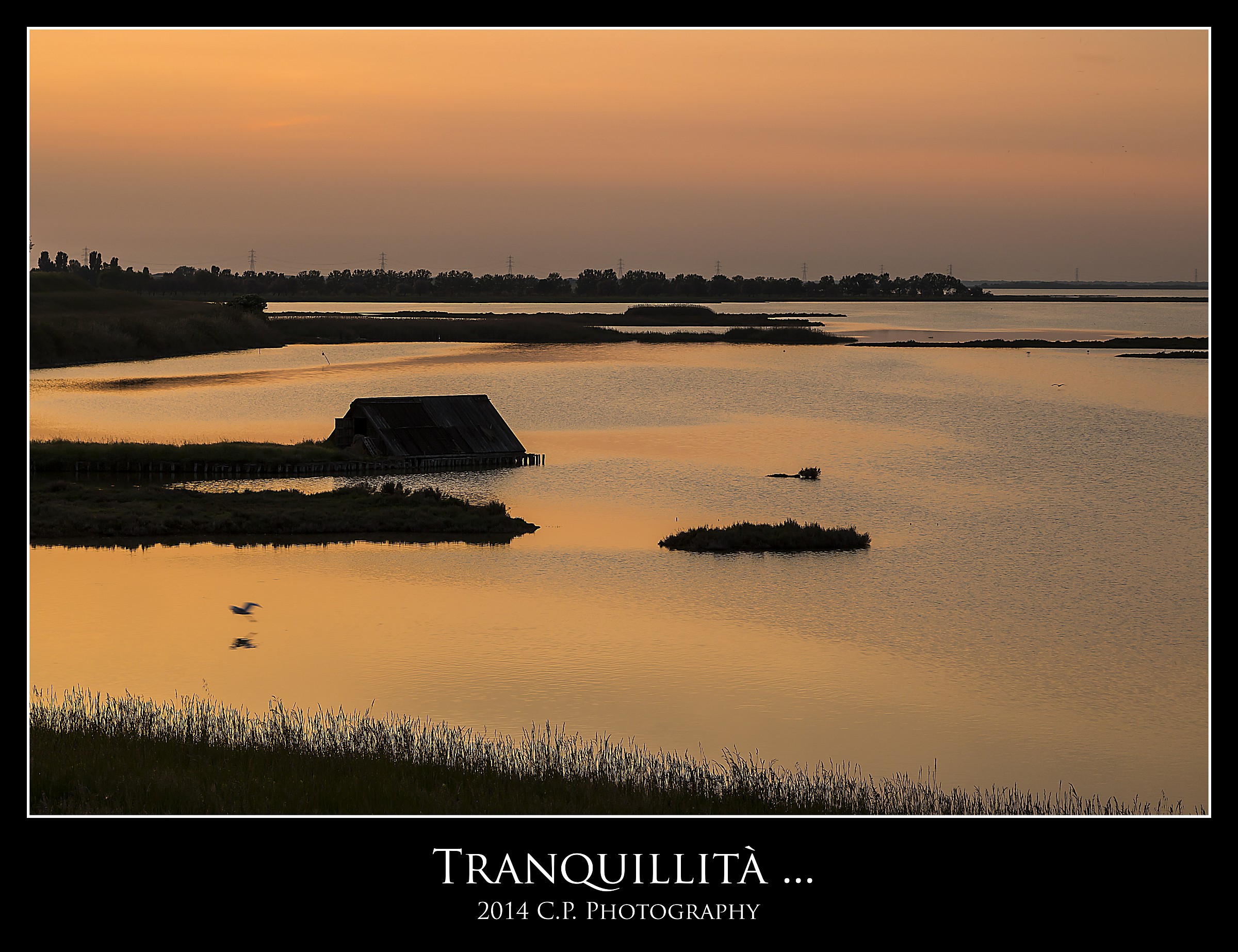 Tramonto sulle Saline di Comacchio