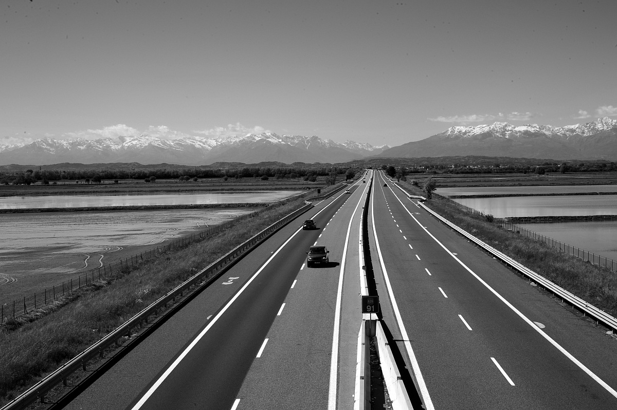 towards the Alps