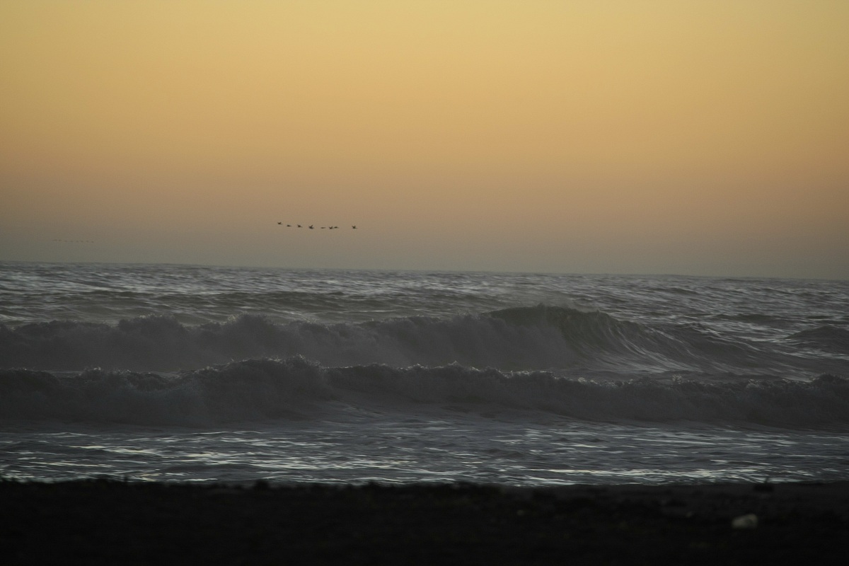 avanza la sera sulla costa