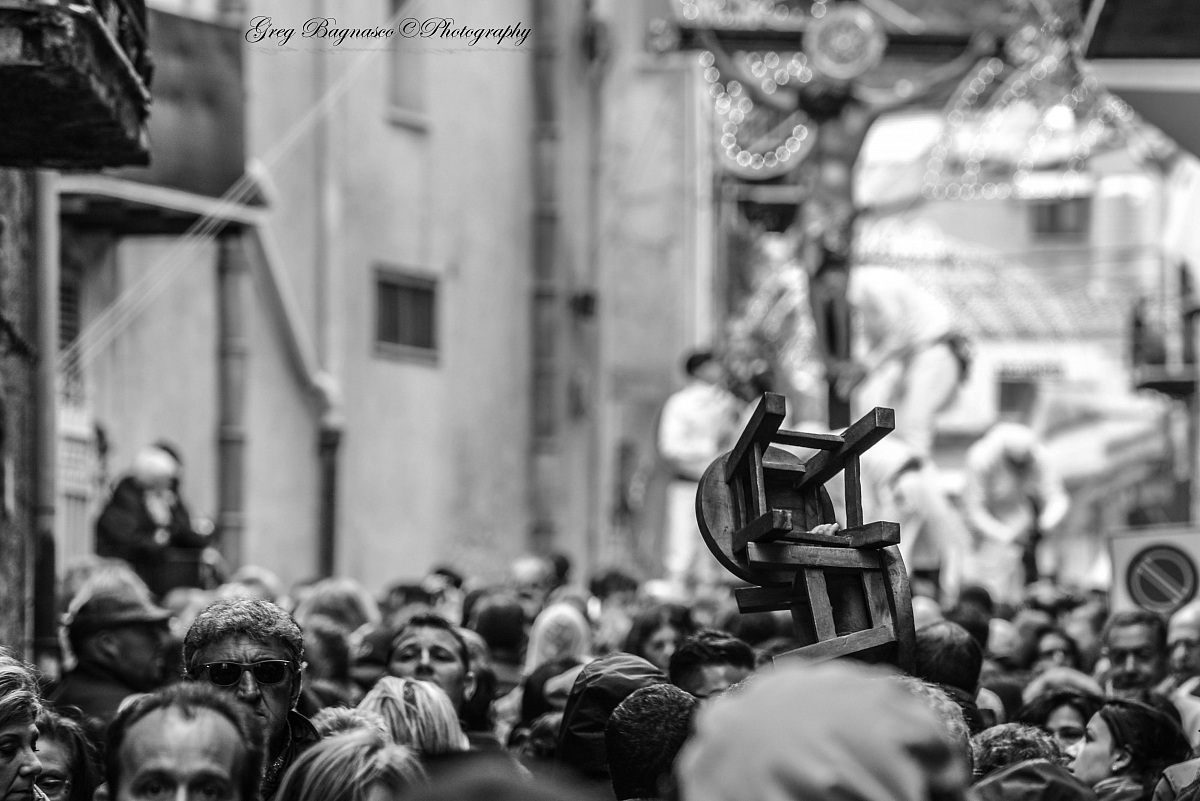 The narrow streets in celebration