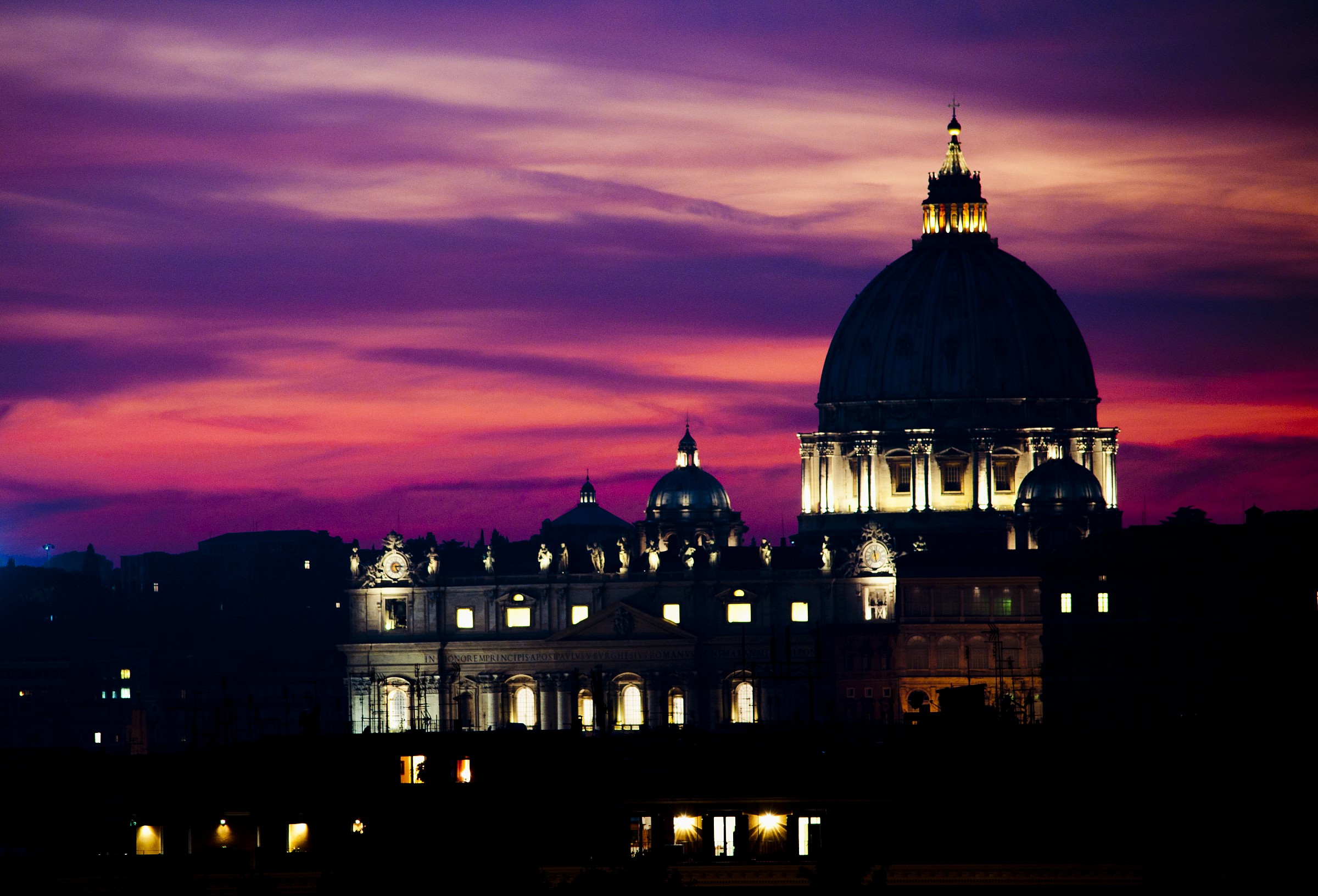 San Pietro al tramonto