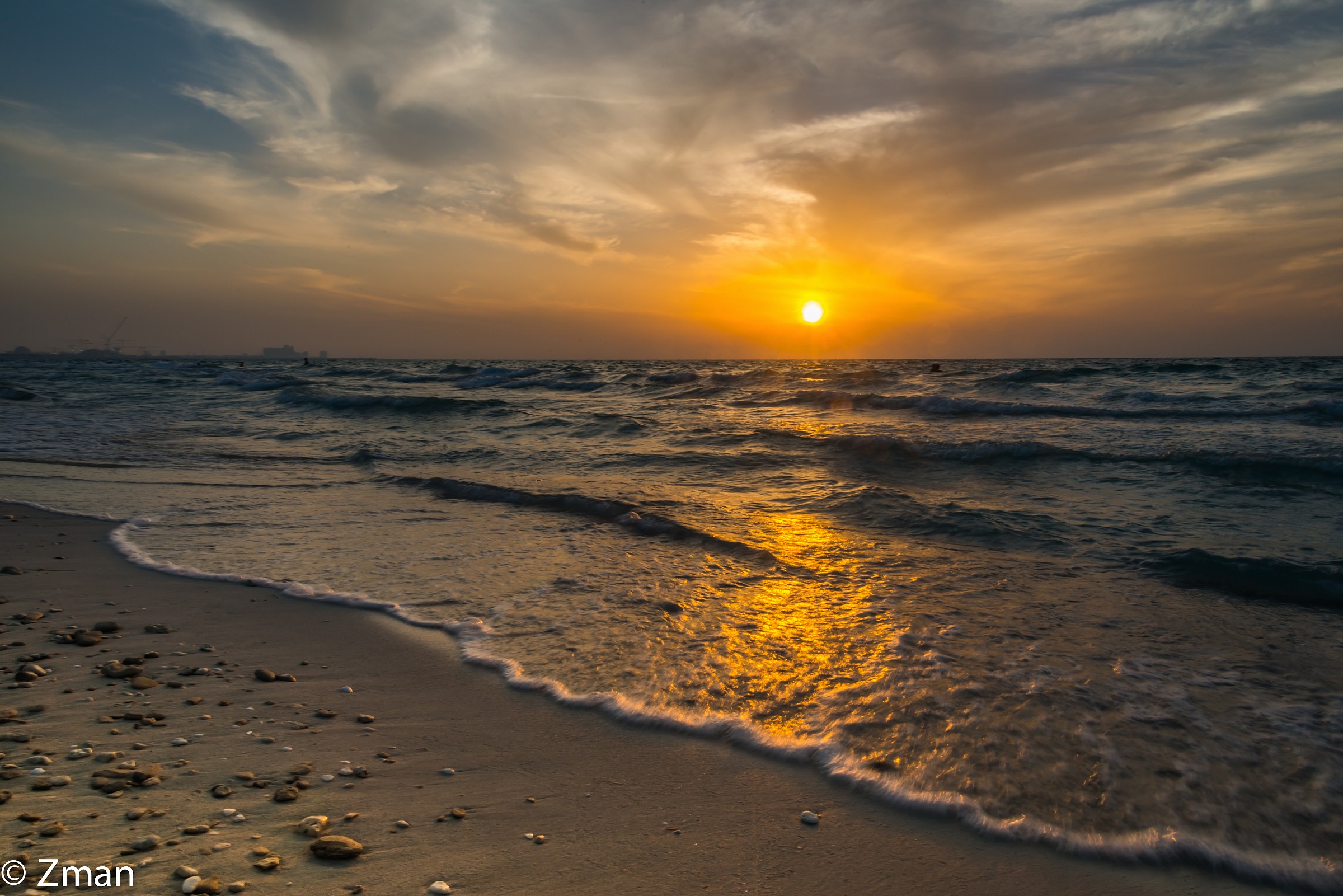 Saadiate Beach at Sunset
