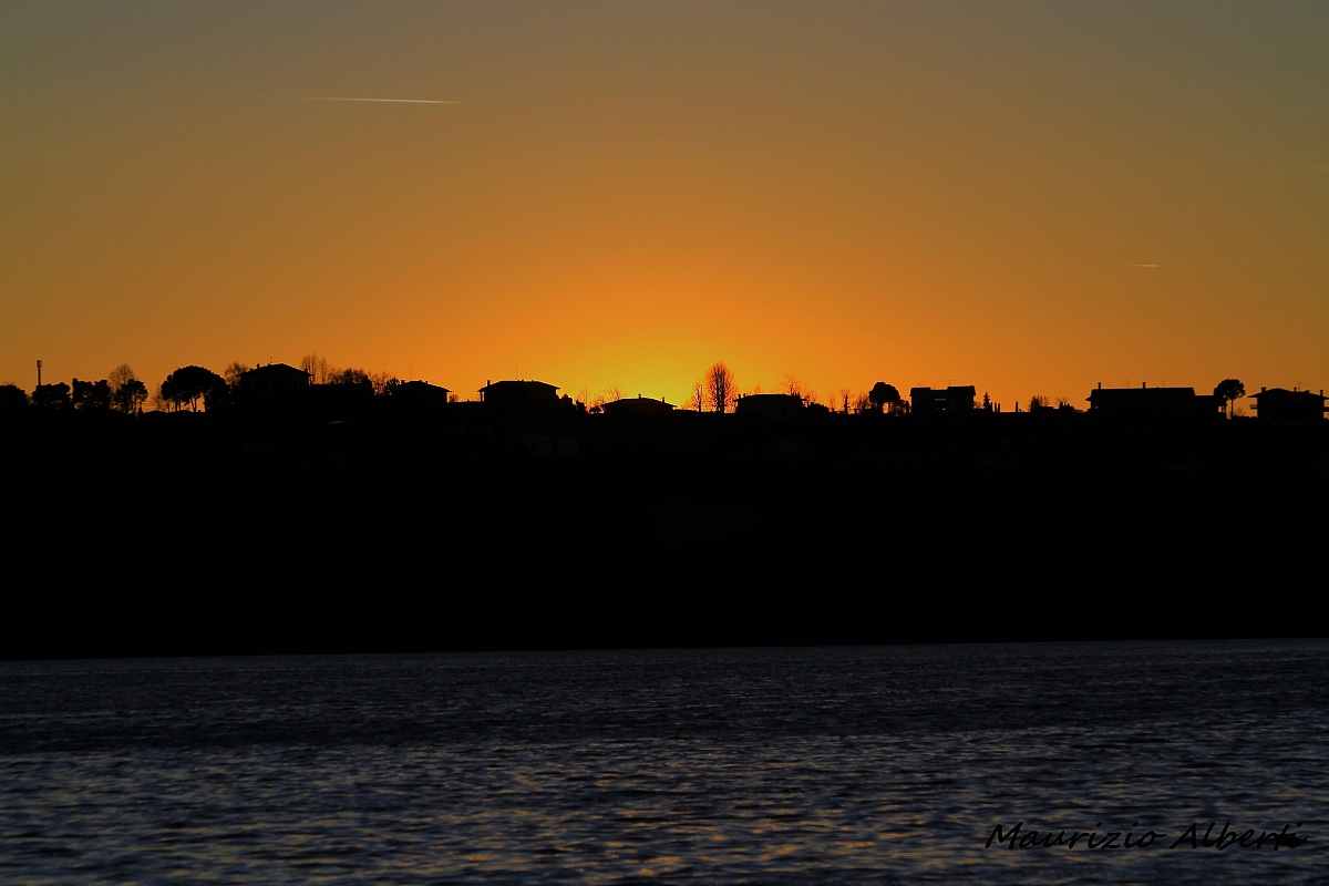 Sunset over the country