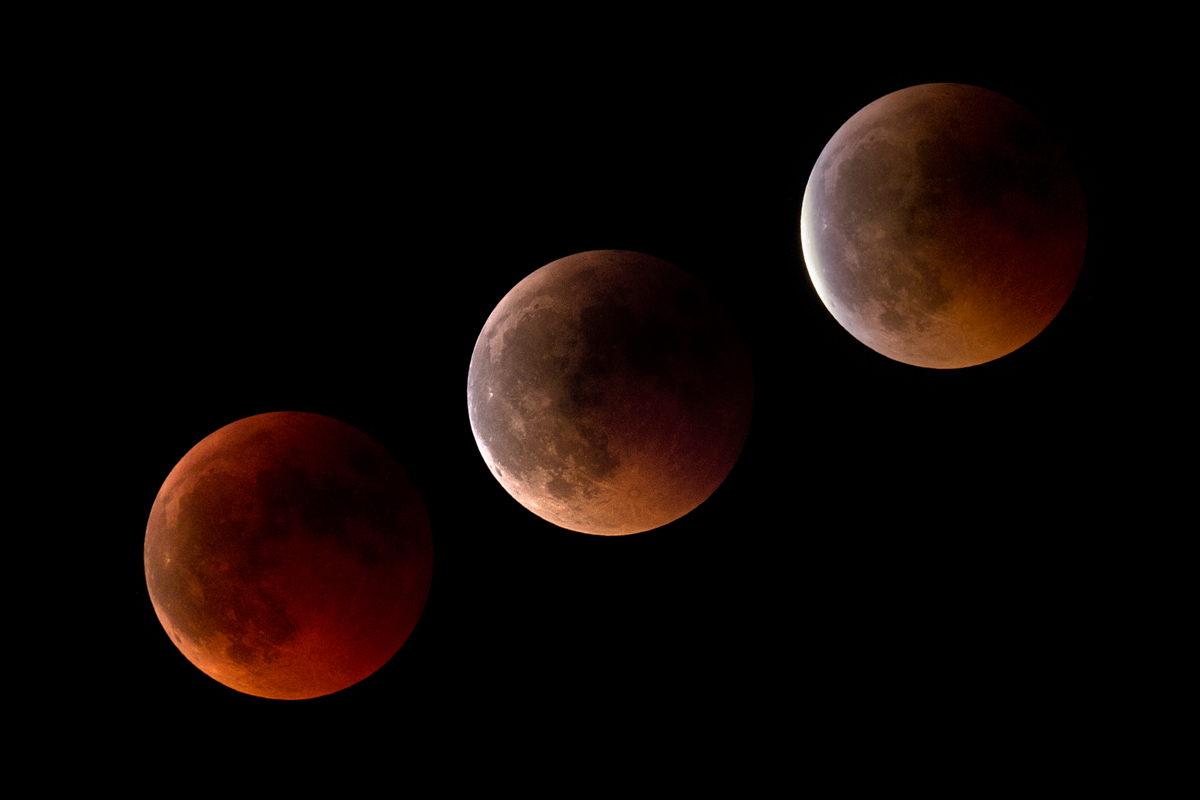 Phases of lunar eclipse June 2011