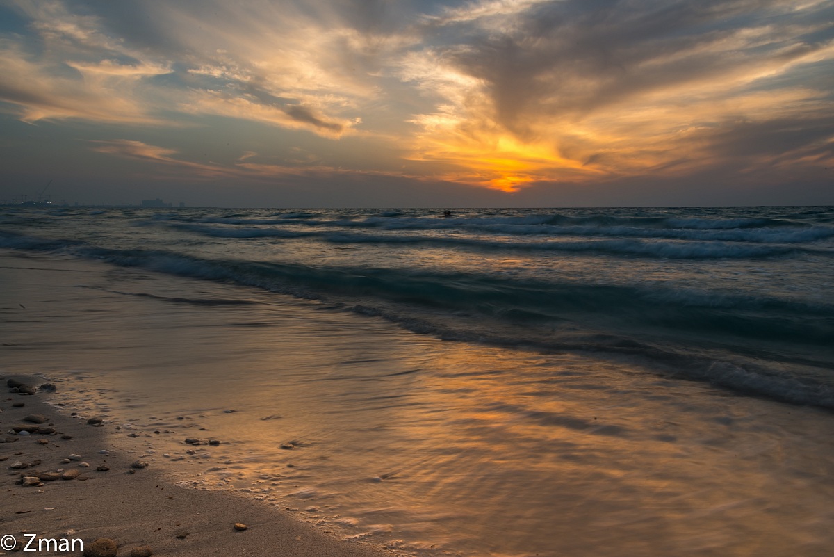 Saadiate Beach at Sunset