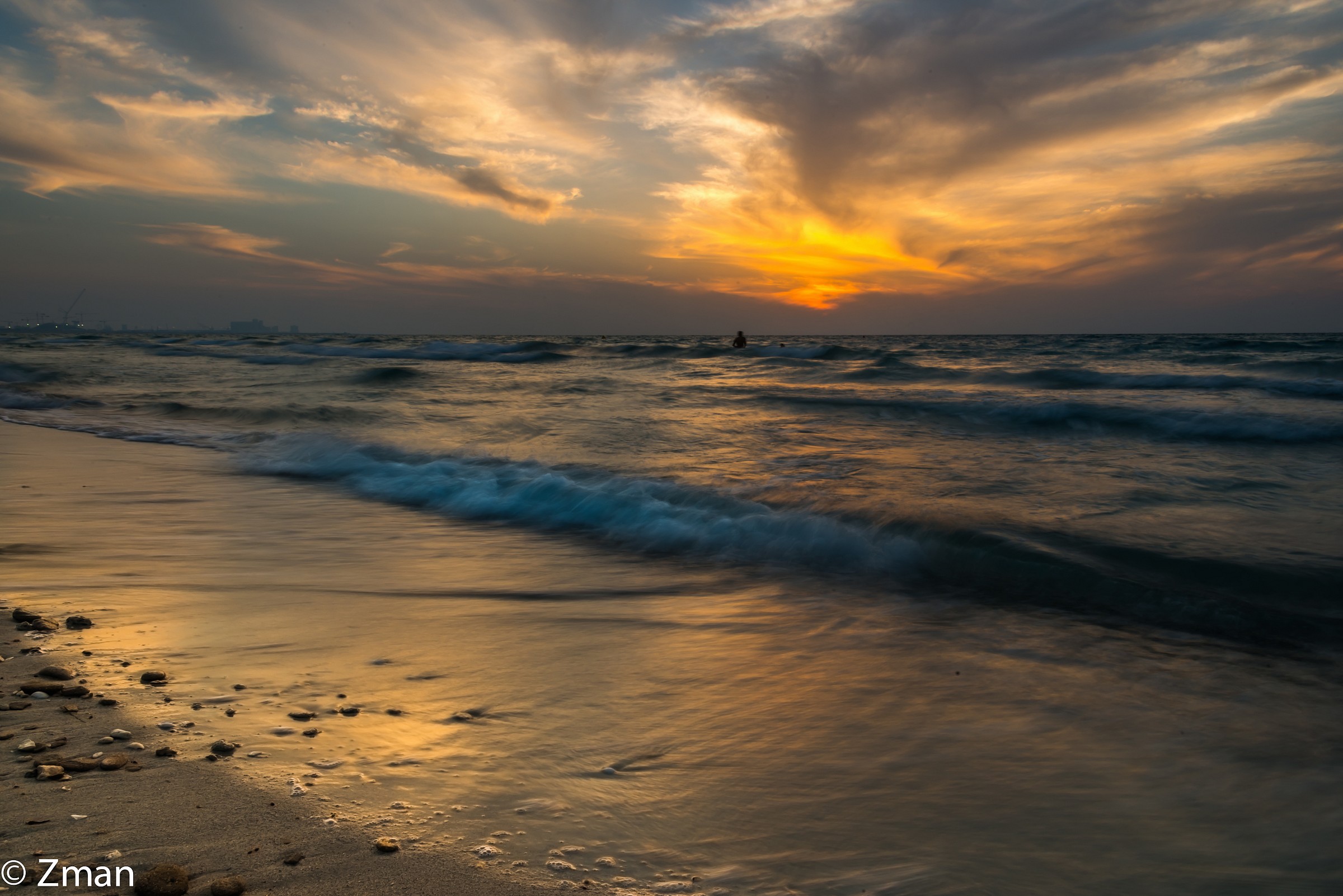 Saadiate Beach at Sunset
