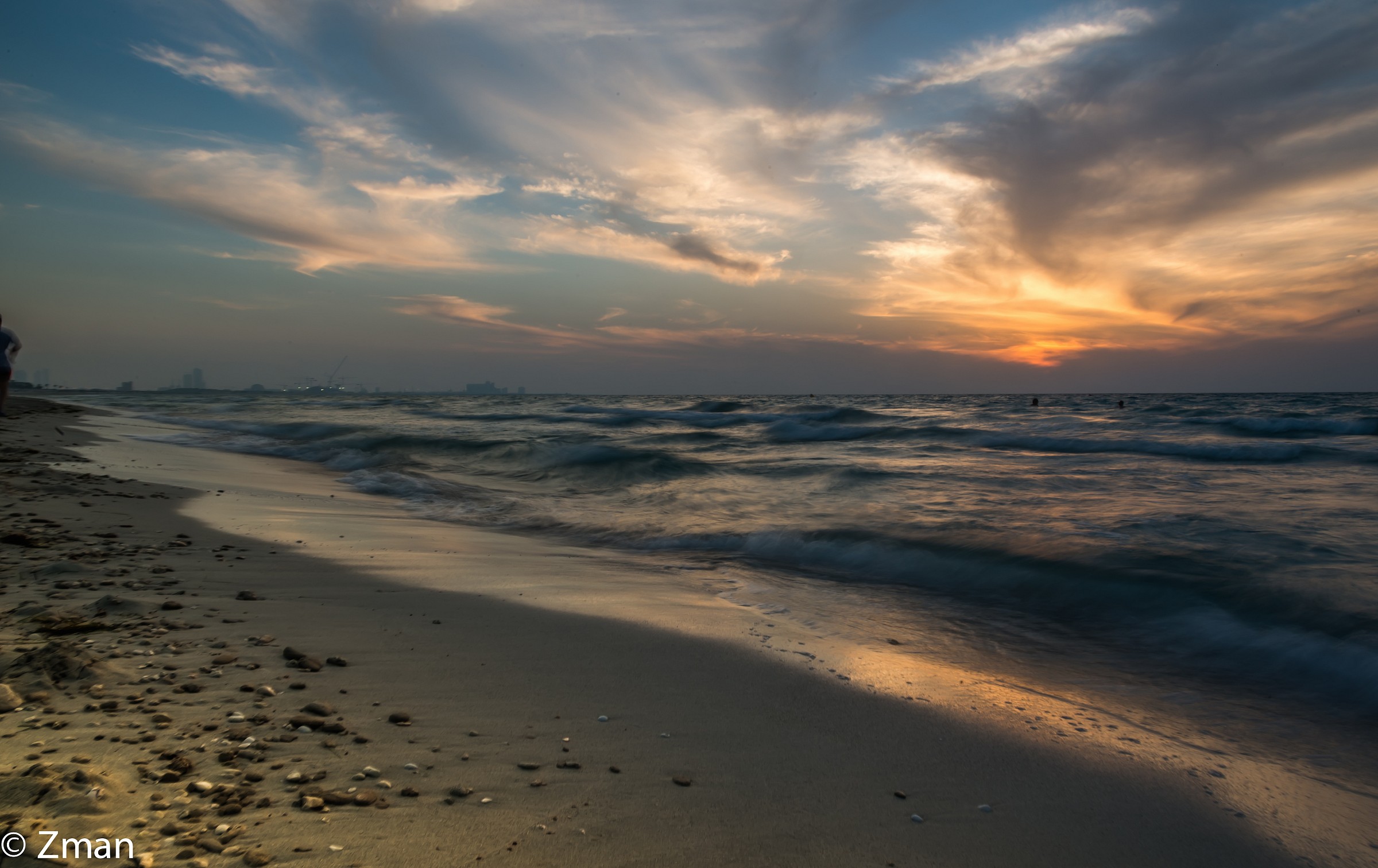 Saadiate Beach at Sunset