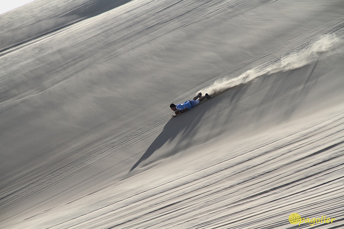 gliding over the dunes
