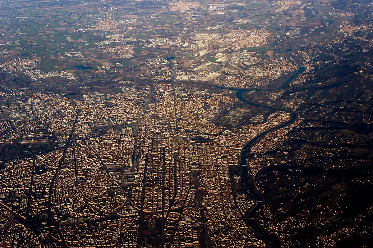 Torino dall'aereo