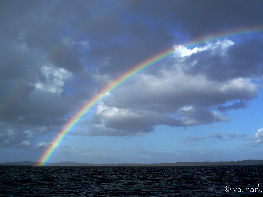 After a storm on lake