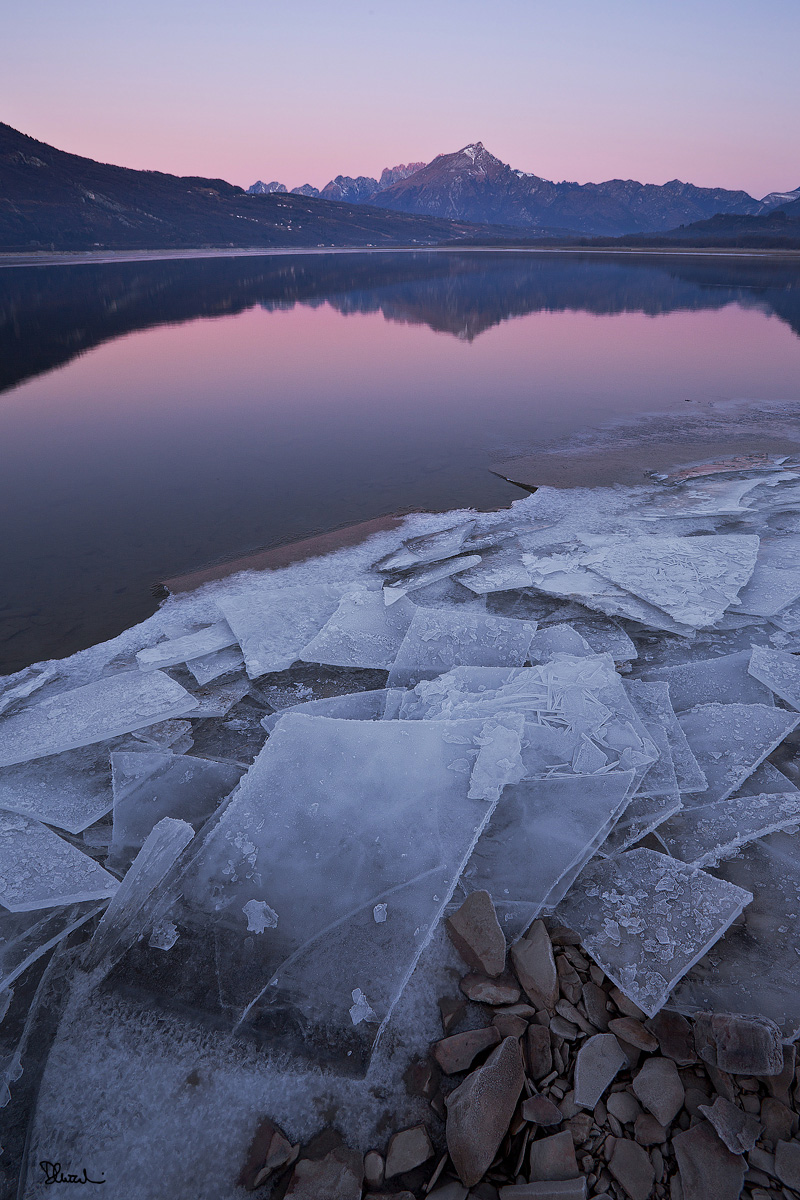 Alba ice at Lake Santa Croce