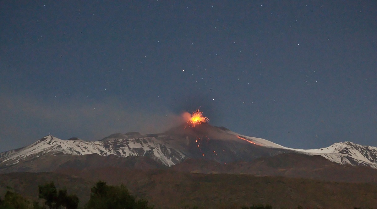 Fuochi d'artificio in montagna