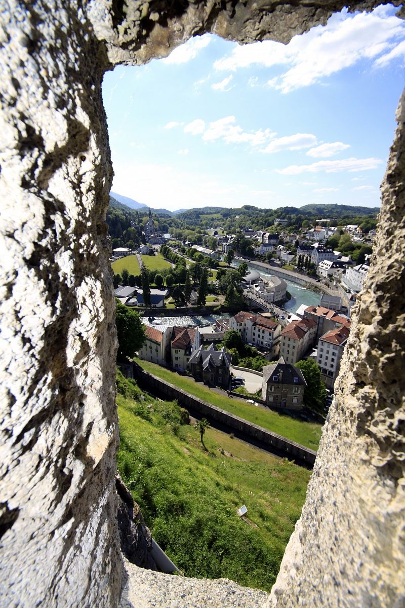 Glimpse of Lourdes seen from the Castle