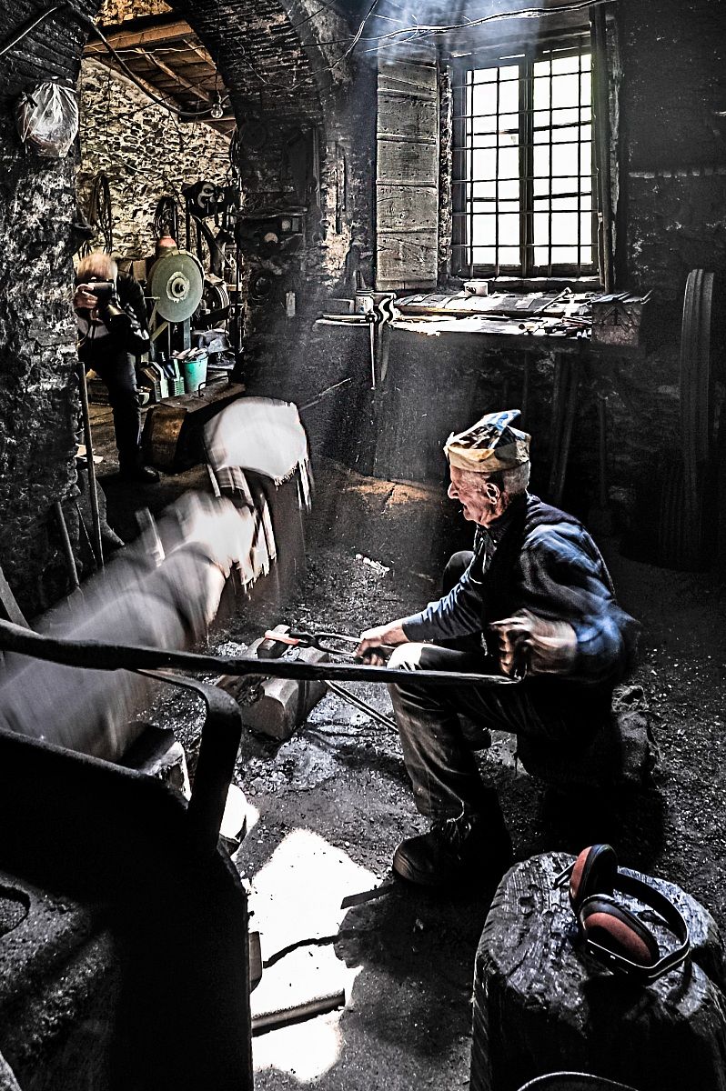 Working with the mallet!