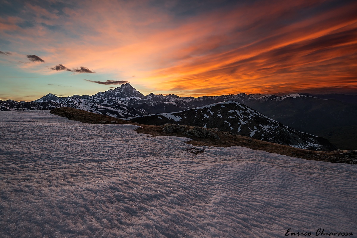 Lo sguardo verso il Monviso