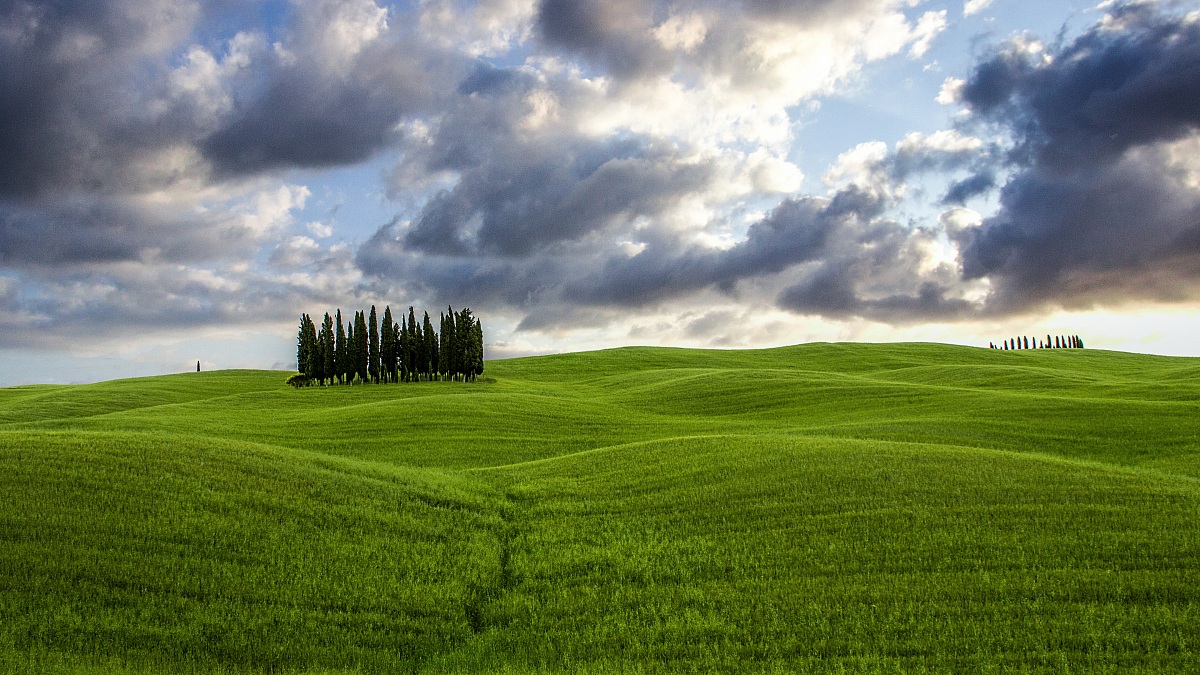 clouds in the Val d'Orcia