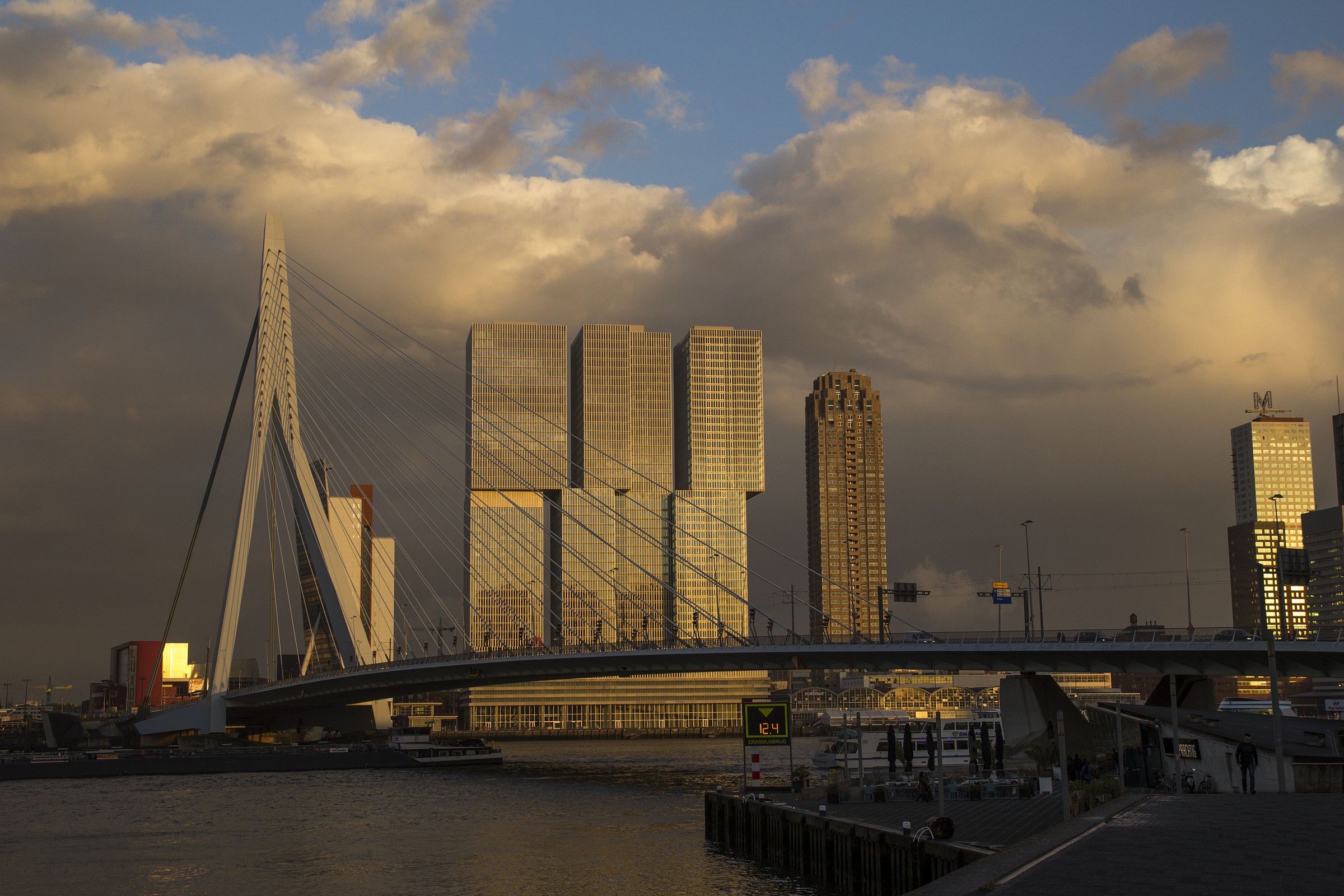 Erasmubrug at sunset