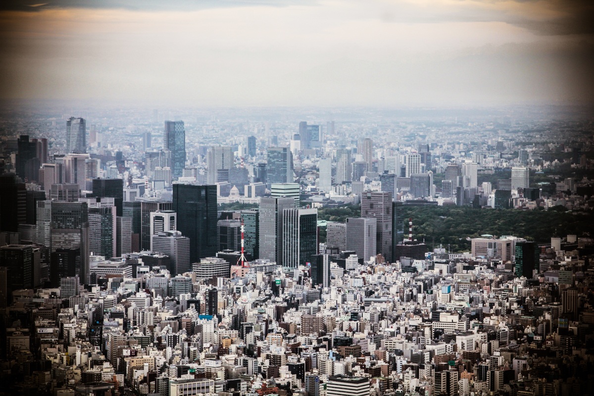 450 meters above Tokyo