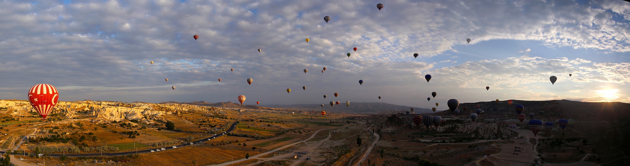 hot air balloons in flight