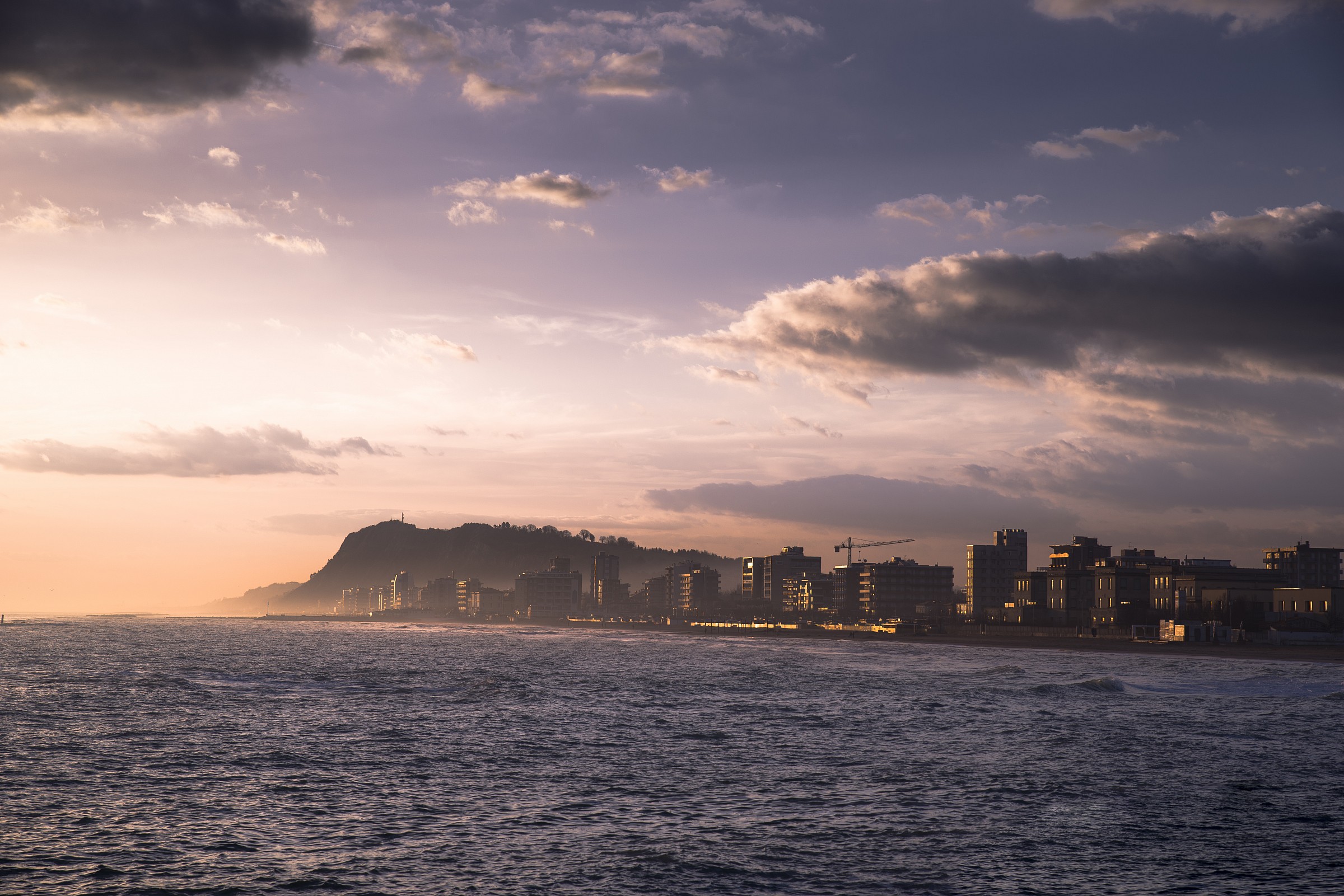 Shrouded by fog in the glory of sunlight