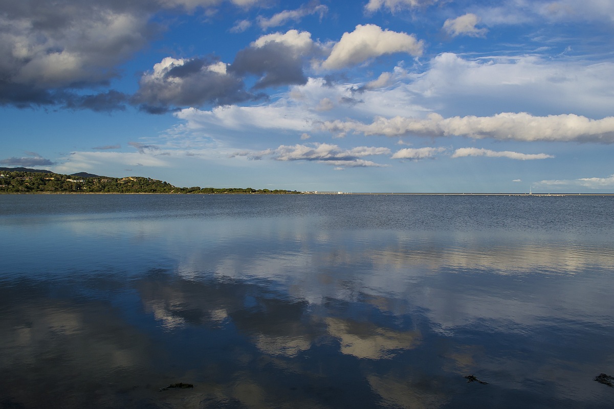 Reflections on the pond-Villasimius