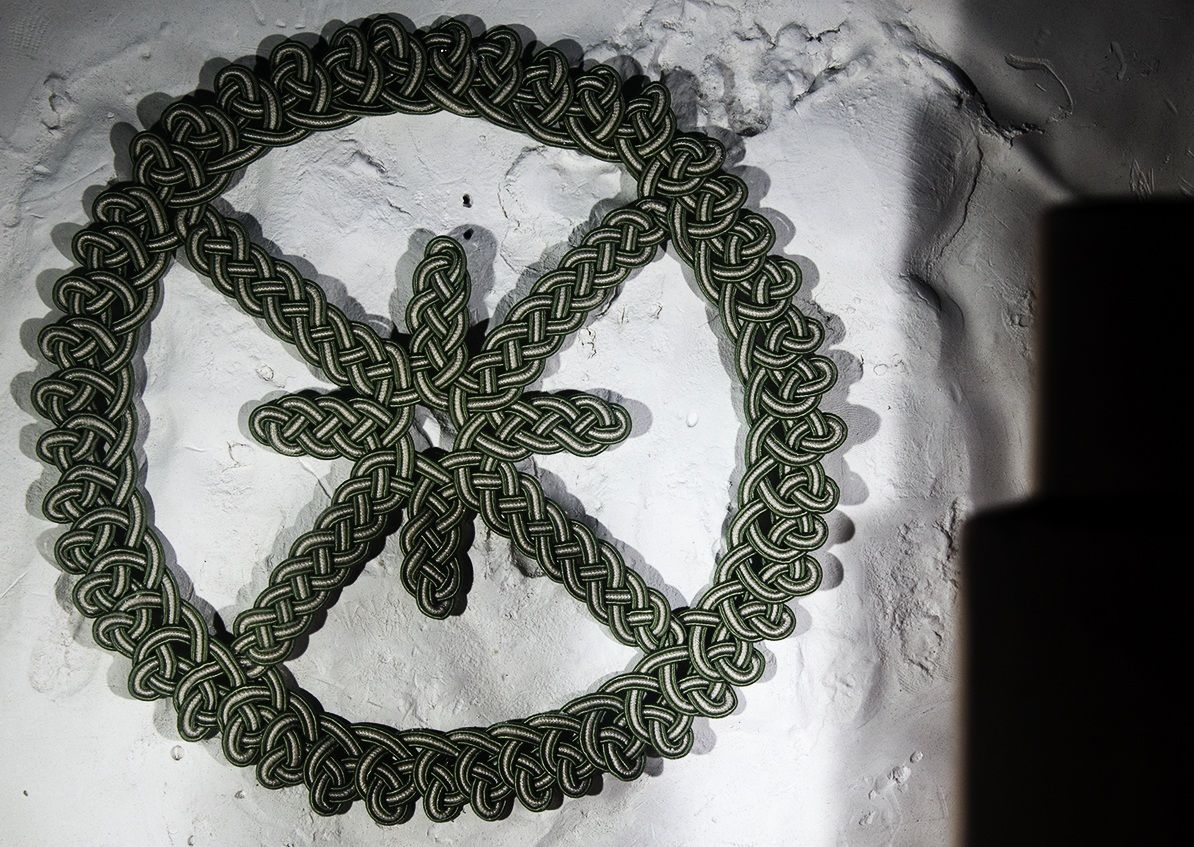 Knot in decorative braid