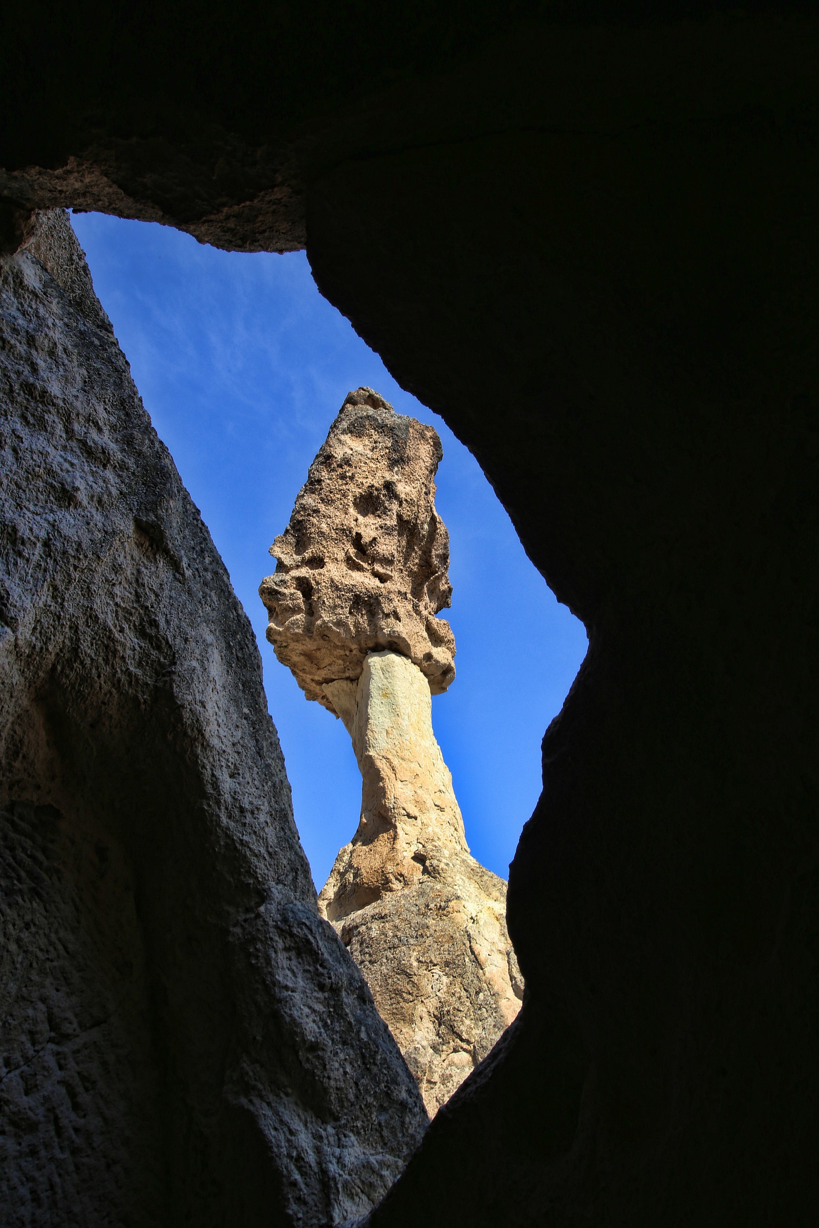 From the window of a house carved into the tuff