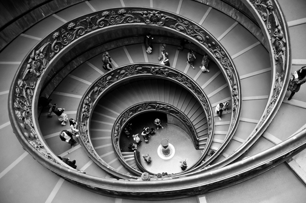 The funnel of the Vatican Museums