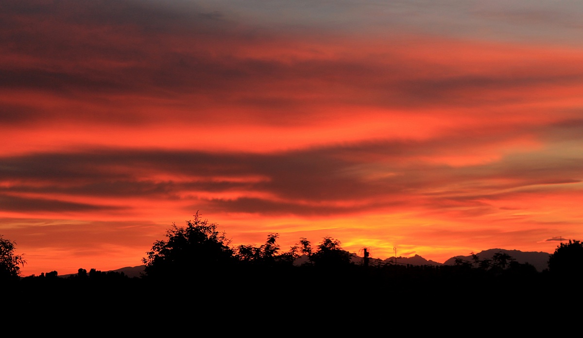 Tramonto infuocato