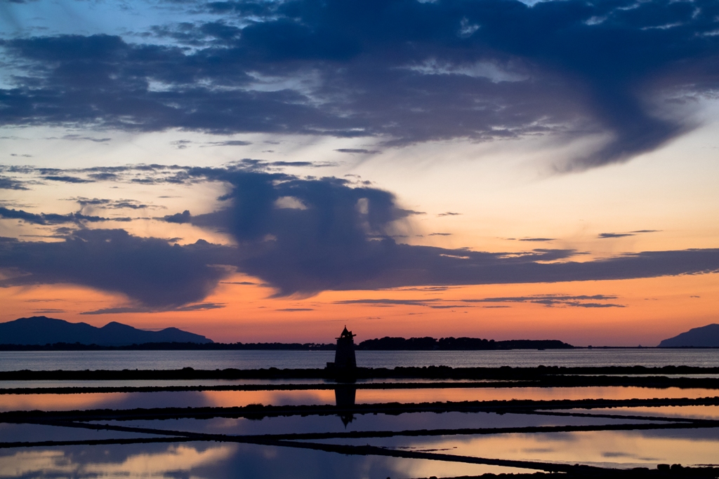Saline at sunset in Motya