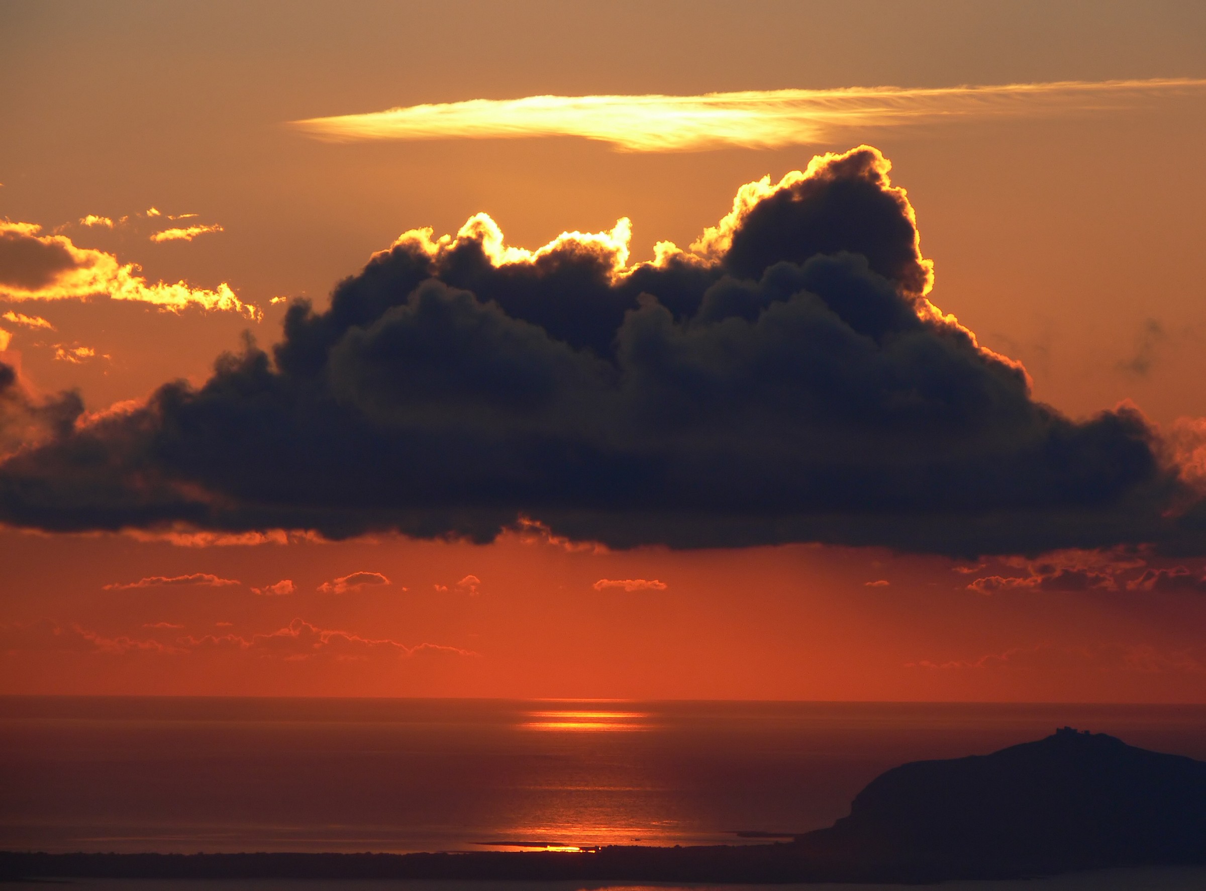Nubi al tramonto da Erice