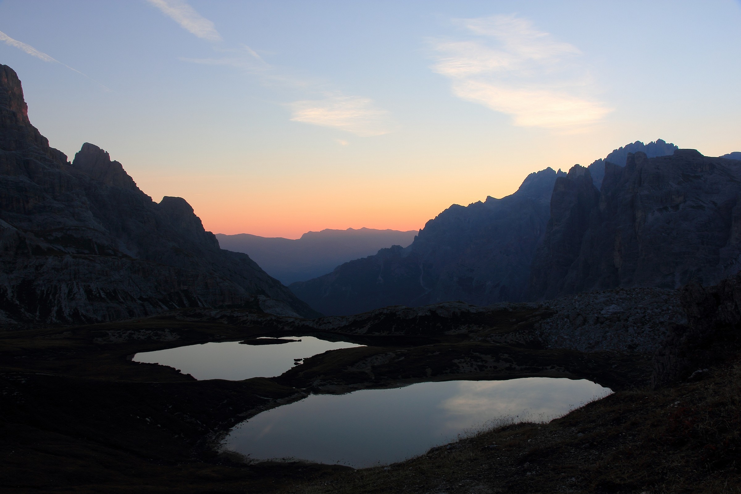 Avanza l'alba alla Tre Cime di Lavaredo