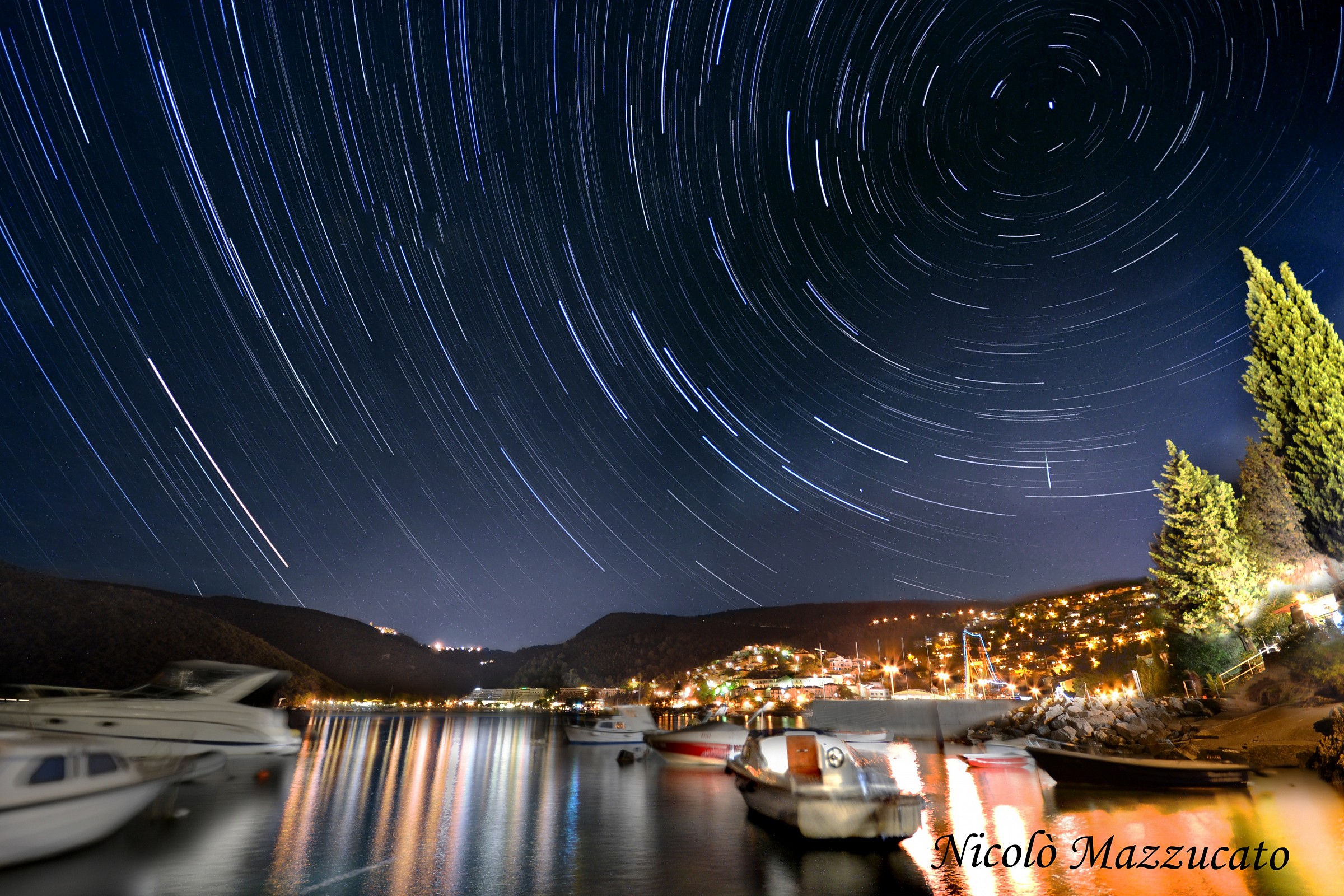 Startrail sul mare