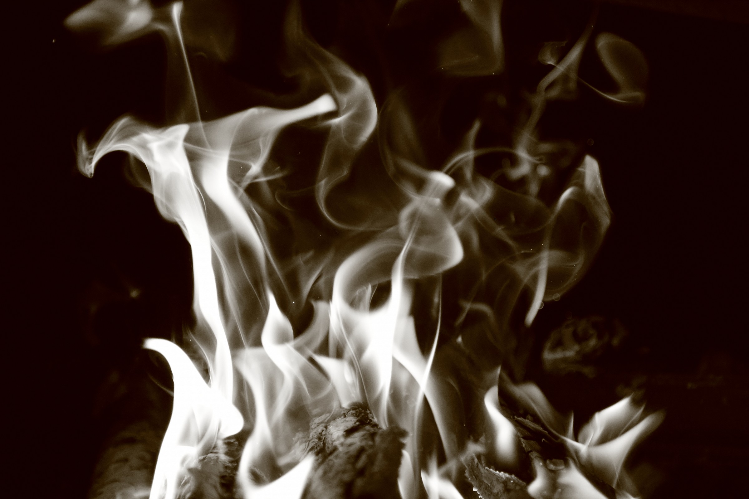 The heat of the fire