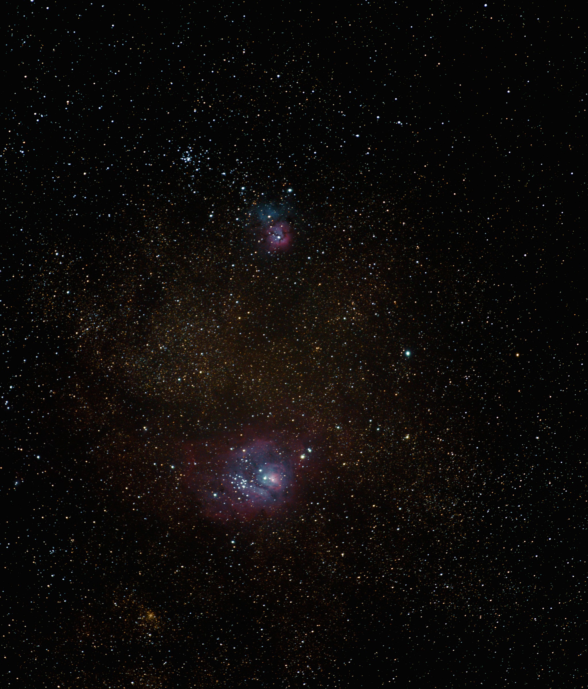 Lagoon and Trifid Nebulae