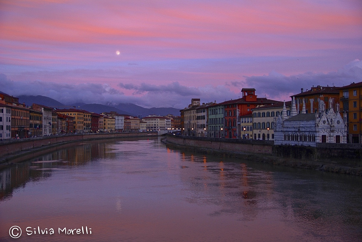 Arno river in Pisa
