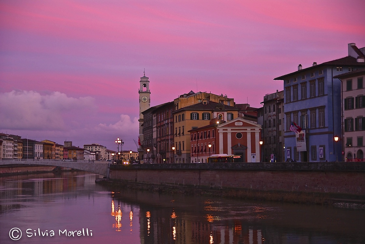 Arno river in Pisa
