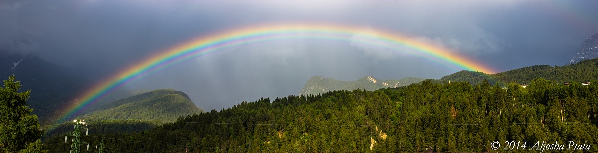 Arcobaleno in panorama
