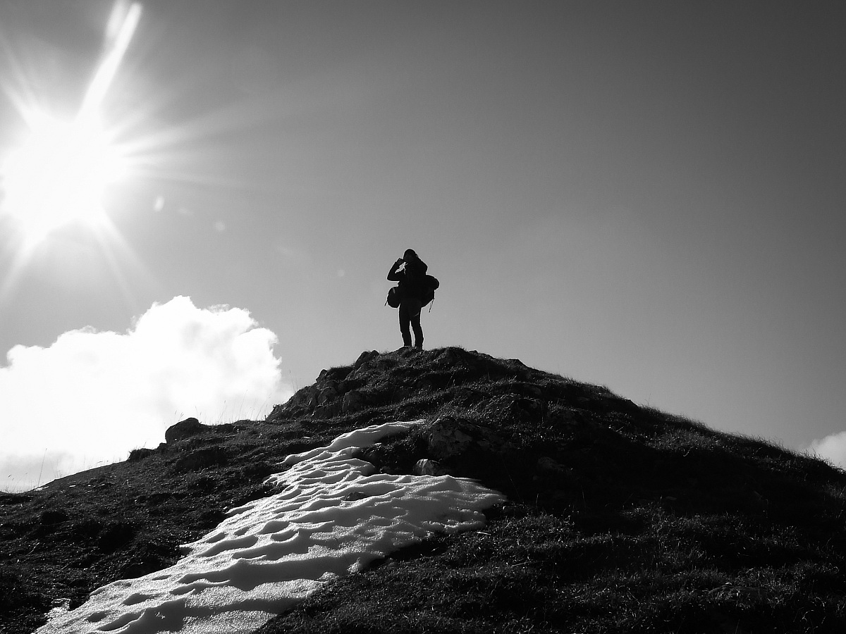 Photographer in the snow