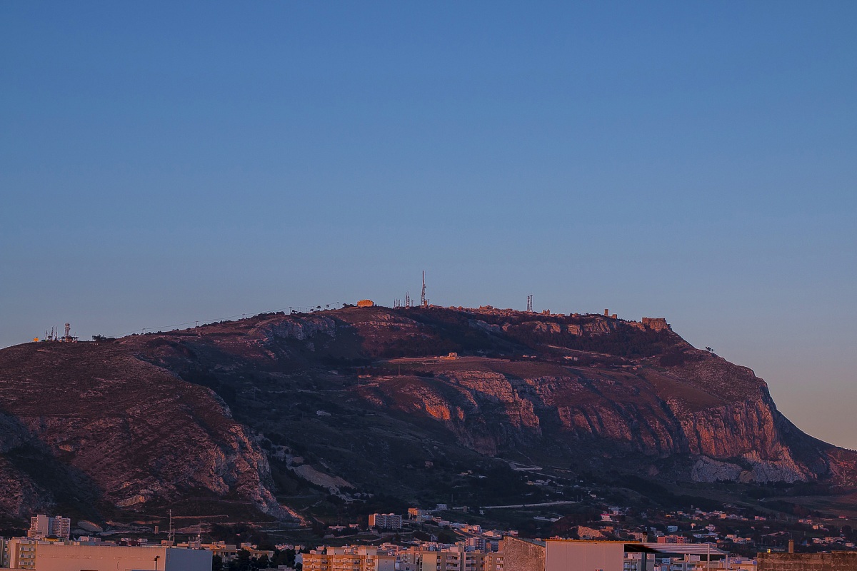 The sunset over Erice