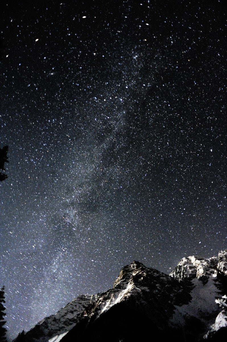 Via Lattea dal Lago di Anterselva,Dolomiti.