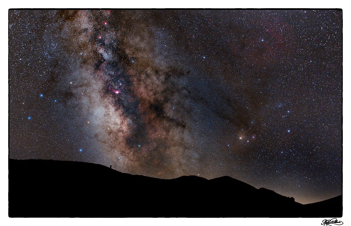 The galactic center in the mountains transit sbillin