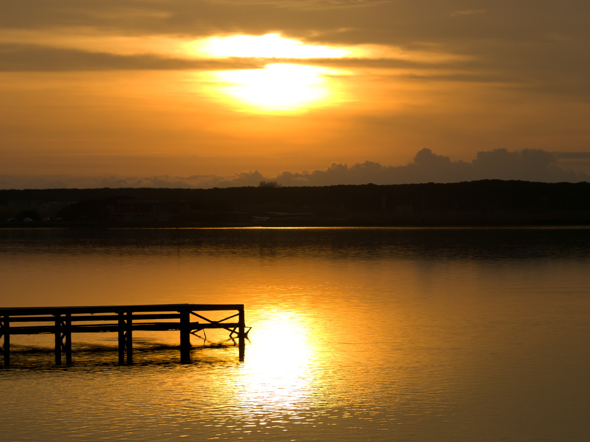 Lago Patria al calar del sole