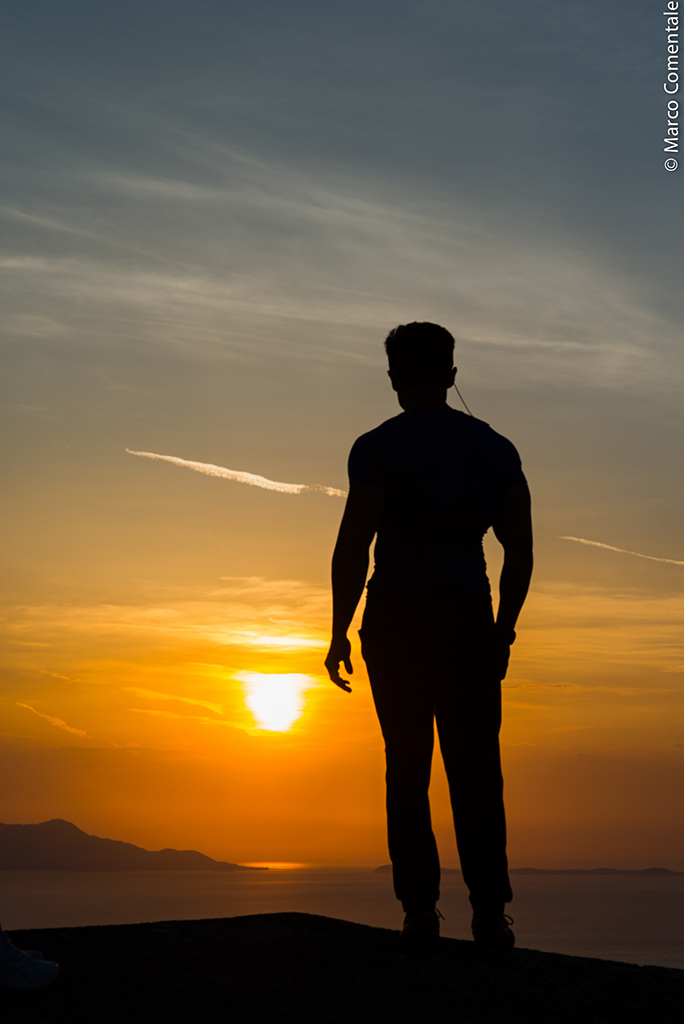 Silhouette on the sunset